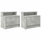 vidaXL Bedside Cabinets with Drawer 2 pcs Concrete Grey 51x31x47 cm