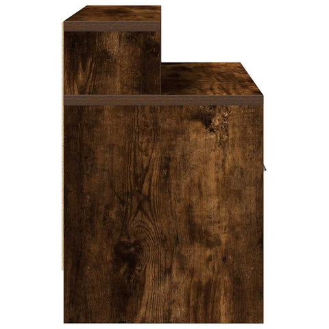 vidaXL Bedside Cabinets with Drawer 2 pcs Smoked Oak 51x31x47 cm