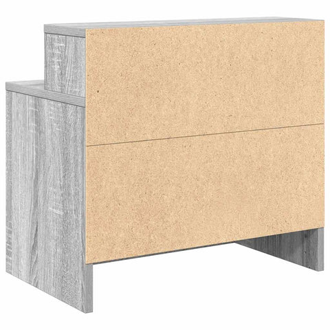 vidaXL Bedside Cabinets with Drawer 2 pcs Grey Sonoma 51x31x47 cm