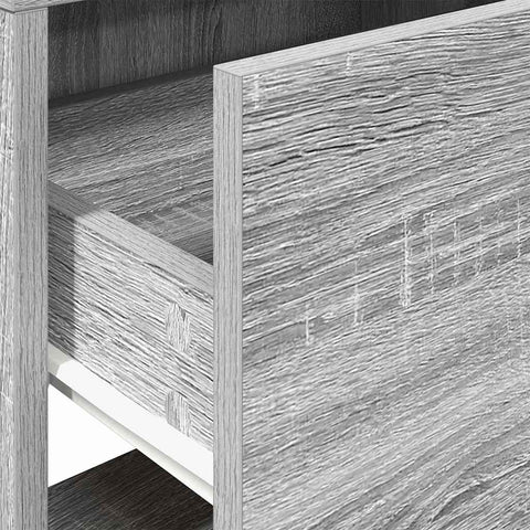vidaXL Bedside Cabinets with Drawer 2 pcs Grey Sonoma 51x31x47 cm