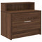 vidaXL Bedside Cabinet with Drawer Brown Oak 51x31x47 cm