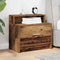 vidaXL Bedside Cabinet with Drawer Old Wood 51x31x47 cm
