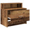vidaXL Bedside Cabinet with Drawer Old Wood 51x31x47 cm