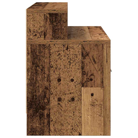 vidaXL Bedside Cabinet with Drawer Old Wood 51x31x47 cm