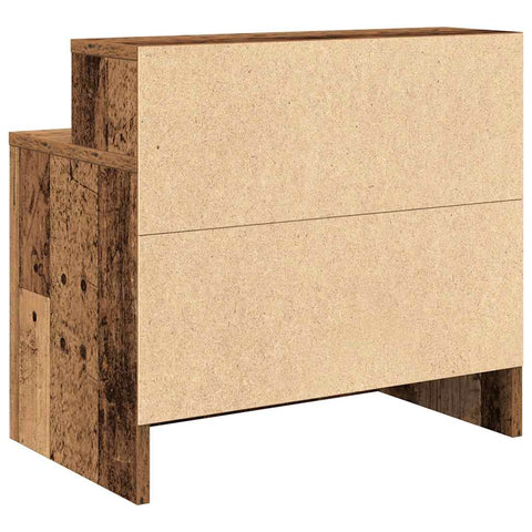 vidaXL Bedside Cabinet with Drawer Old Wood 51x31x47 cm