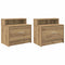 vidaXL Bedside Cabinets with Drawer 2 pcs Artisan Oak 51x31x47 cm
