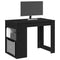 vidaXL Desk with Drawer and Shelf Black Oak 102x62x77.5 cm Engineered Wood