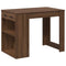 vidaXL Desk with Drawer and Shelf Brown Oak 102x62x77.5 cm Engineered Wood