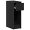 vidaXL Bedside Cabinet with Drawer Black Oak 20x36x60 cm