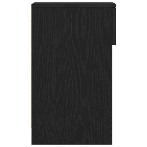vidaXL Bedside Cabinet with Drawer Black Oak 20x36x60 cm