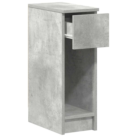 vidaXL Bedside Cabinet with Drawer Concrete Grey 20x36x60 cm