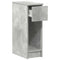 vidaXL Bedside Cabinet with Drawer Concrete Grey 20x36x60 cm