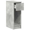 vidaXL Bedside Cabinets with Drawer 2 pcs Concrete Grey 20x36x60 cm