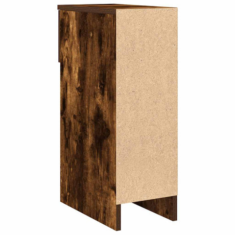 vidaXL Bedside Cabinet with Drawer Smoked Oak 20x36x60 cm