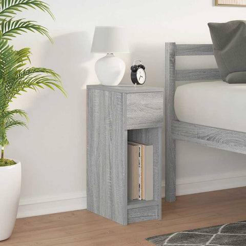 vidaXL Bedside Cabinet with Drawer Grey Sonoma 20x36x60 cm