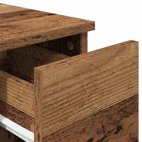 vidaXL Bedside Cabinet with Drawer Old Wood 20x36x60 cm