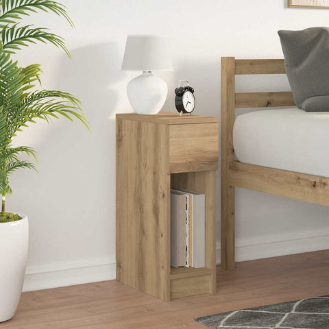 vidaXL Bedside Cabinet with Drawer Artisan Oak 20x36x60 cm