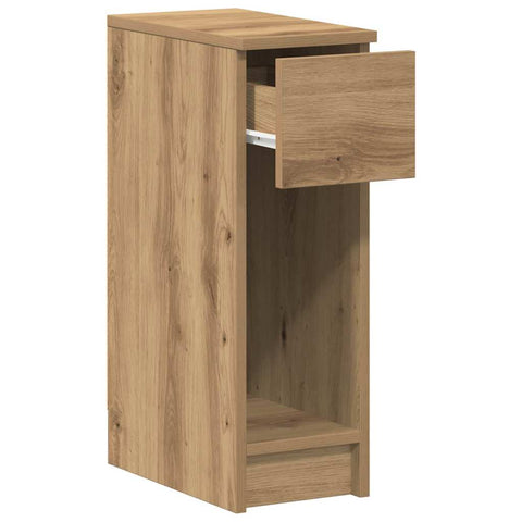 vidaXL Bedside Cabinet with Drawer Artisan Oak 20x36x60 cm