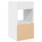 vidaXL Bedside Cabinet with Drawer White 35x34x66.5 cm