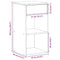 vidaXL Bedside Cabinet with Drawer White 35x34x66.5 cm