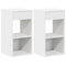 vidaXL Bedside Cabinets with Drawer 2 pcs White 35x34x66.5 cm