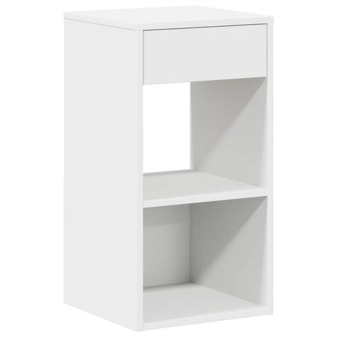vidaXL Bedside Cabinets with Drawer 2 pcs White 35x34x66.5 cm