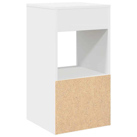 vidaXL Bedside Cabinets with Drawer 2 pcs White 35x34x66.5 cm