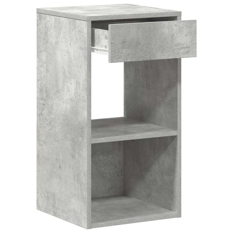 vidaXL Bedside Cabinet with Drawer Concrete Grey 35x34x66.5 cm
