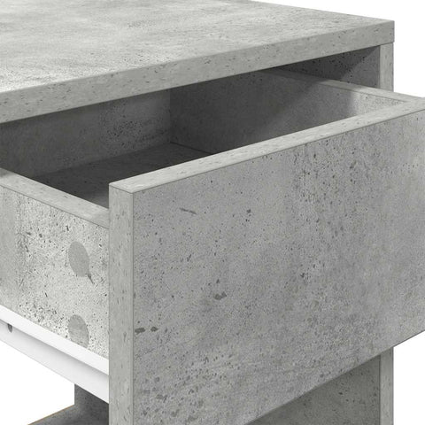 vidaXL Bedside Cabinet with Drawer Concrete Grey 35x34x66.5 cm