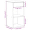 vidaXL Bedside Cabinet with Drawer Concrete Grey 35x34x66.5 cm