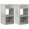 vidaXL Bedside Cabinets with Drawer 2 pcs Concrete Grey 35x34x66.5 cm