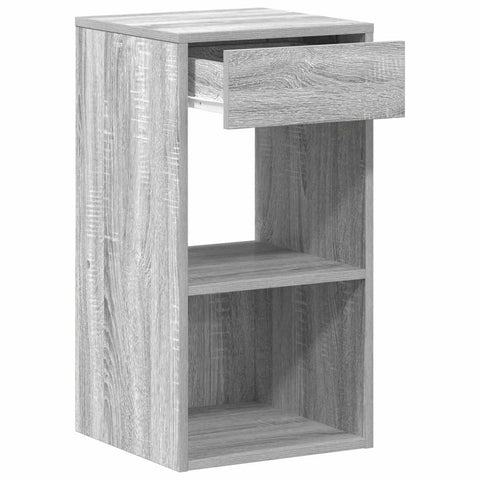 vidaXL Bedside Cabinet with Drawer Grey Sonoma 35x34x66.5 cm