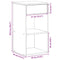 vidaXL Bedside Cabinet with Drawer Grey Sonoma 35x34x66.5 cm