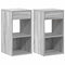 vidaXL Bedside Cabinets with Drawer 2 pcs Grey Sonoma 35x34x66.5 cm