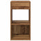 vidaXL Bedside Cabinets with Drawer 2 pcs Old Wood 35x34x66.5 cm