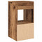 vidaXL Bedside Cabinets with Drawer 2 pcs Old Wood 35x34x66.5 cm