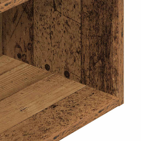 vidaXL Bedside Cabinets with Drawer 2 pcs Old Wood 35x34x66.5 cm
