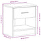 vidaXL Bedside Cabinet with Drawer White 39x28x41 cm