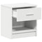 vidaXL Bedside Cabinets 2 pcs with Drawer White 39x28x41 cm