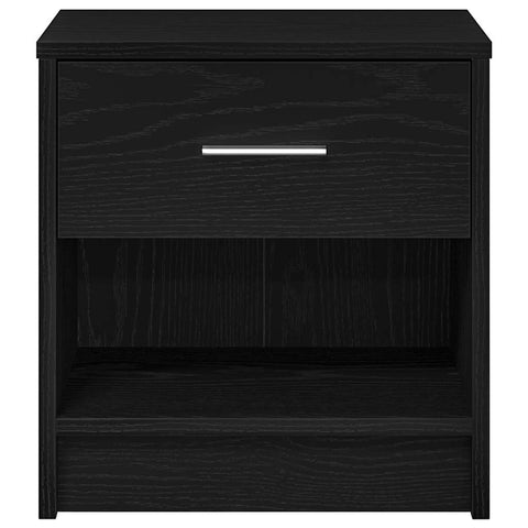 vidaXL Bedside Cabinet with Drawer Black 39x28x41 cm
