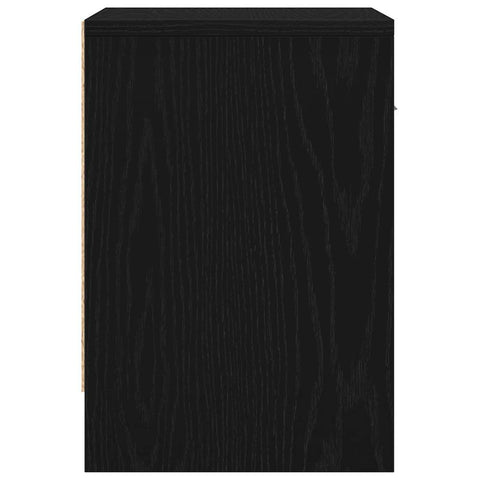 vidaXL Bedside Cabinet with Drawer Black 39x28x41 cm