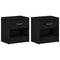 vidaXL Bedside Cabinets 2 pcs with Drawer Black 39x28x41 cm