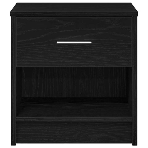 vidaXL Bedside Cabinets 2 pcs with Drawer Black 39x28x41 cm