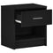 vidaXL Bedside Cabinets 2 pcs with Drawer Black 39x28x41 cm