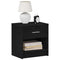 vidaXL Bedside Cabinets 2 pcs with Drawer Black 39x28x41 cm