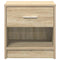 vidaXL Bedside Cabinet with Drawer Sonoma Oak 39x28x41 cm
