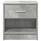 vidaXL Bedside Cabinet with Drawer Concrete Grey 39x28x41 cm