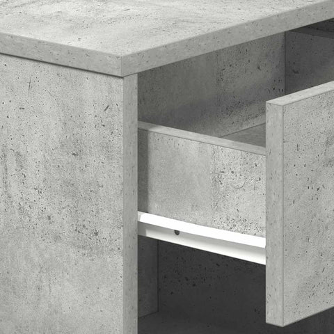 vidaXL Bedside Cabinet with Drawer Concrete Grey 39x28x41 cm