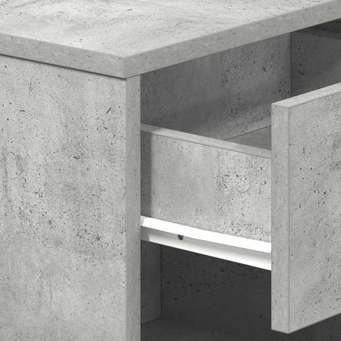 vidaXL Bedside Cabinets 2 pcs with Drawer Concrete Grey 39x28x41 cm