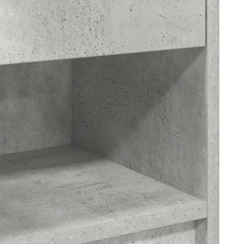 vidaXL Bedside Cabinets 2 pcs with Drawer Concrete Grey 39x28x41 cm